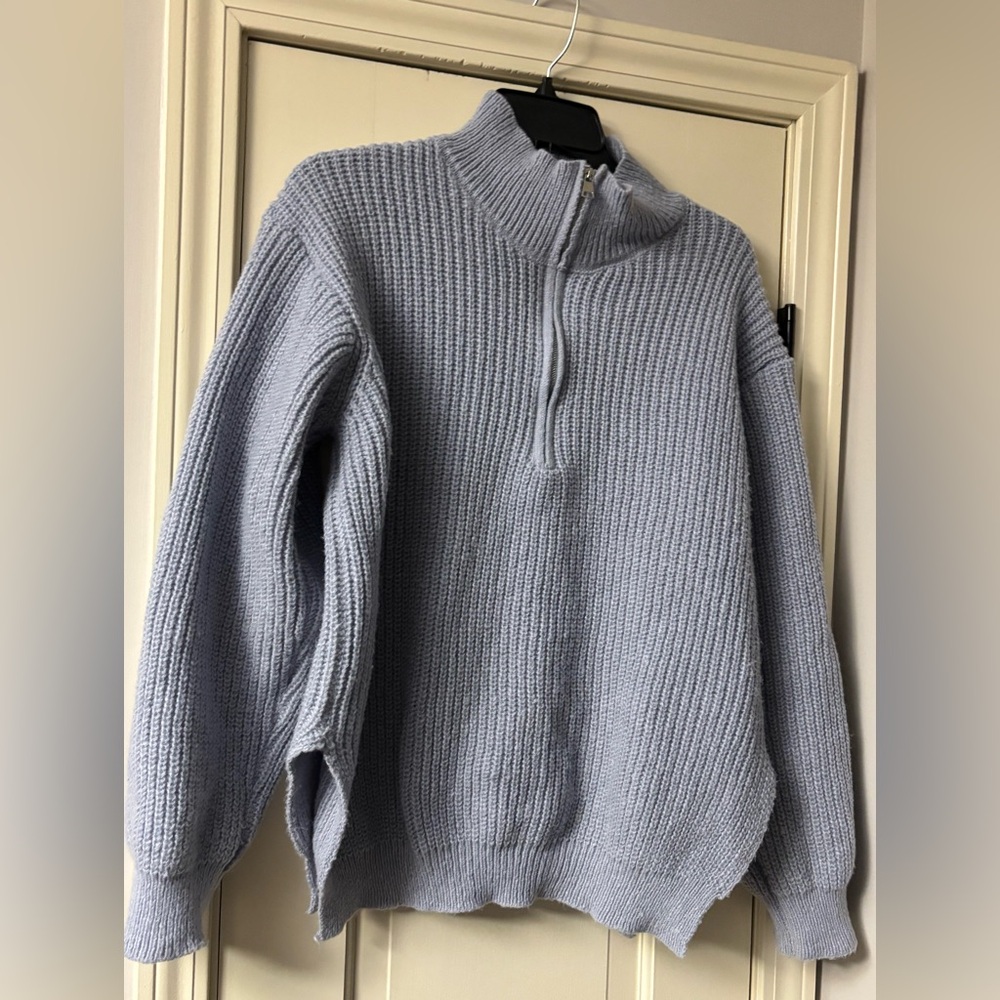 Women half zip chunky knit sweater
#17